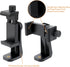 2 Pack Tripod Phone Mount, Cell Phone Holder Mount Head with Standard Screw Adapter, Rotates Vertical and Horizontal,