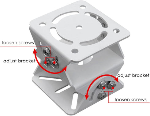 WiTi Universal Joint Mount for Security Camera, 3-Axis Bracket Adjustable Solid Metal Base, Connector Suitable for CCTV