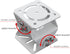 WiTi Universal Joint Mount for Security Camera, 3-Axis Bracket Adjustable Solid Metal Base, Connector Suitable for CCTV