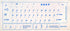 HQRP Cyrillic Alphabet Ukrainian Russian Keyboard Stickers Blue Lettering On Transparent Background for PC Laptop