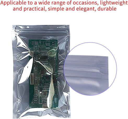 Antistatic Pouch, 100Pcs/set 6x9cm Resealable Ziplock Pouch for Electronic Accessories