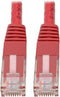 Tripp Lite Cat6 Cat5e Gigabit Molded Patch Cable RJ45 M/M 550MHz Red 5ft