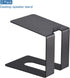MECCANIXITY Desktop Speaker Stands - Metal Speaker Support with Vibration Absorption Pads, Black, Pack of 2