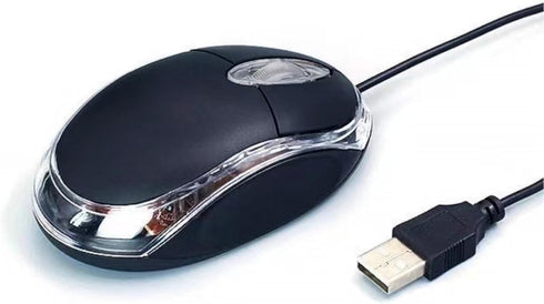 Wired Mini Optical Mouse-Wired Mouse with Ergonomic Design, USB Computer Mouse for Laptops and PCs,Office and Home Mice,School,Kids (Black, Wired)