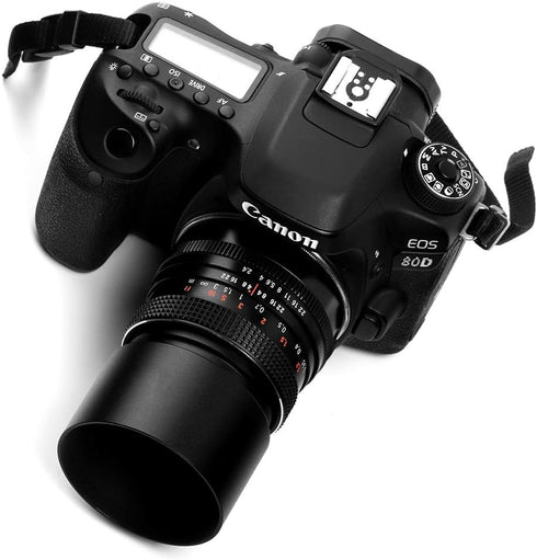46mm Tele Metal Screw-in Lens Hood Sunshade with Centre Pinch Lens Cap for Canon Nikon Sony Pentax Olympus Fuji