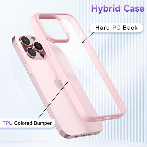 oakxco Thin Slim Clear Case for iPhone 13 Pro Max, Transparent Hybrid Hard Shell & Soft Silicone Rubber Bumper, Light