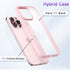 oakxco Thin Slim Clear Case for iPhone 13 Pro Max, Transparent Hybrid Hard Shell & Soft Silicone Rubber Bumper, Light