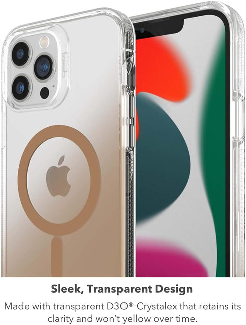 Gear4 ZAGG Milan Snap Case for Apple iPhone 13 Pro Max, MagSafe Compatible Clear Case with Detailing