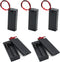 2 AAA Battery Holder Case with ON/Off Switch and Wire Leads, 2X 1.5V 3 Volt Storage Box Cables (5-Pack)