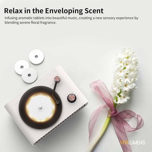 Vivilumens Bluetooth Wireless Speakers, 3 in 1 Portable Speakers with Freesia Scent, Small LED Night Light for Home