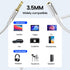 MOSWAG 3.5mm Male to Female Extension Cable with Microphone Stereo Audio Adapter Nylon Braided Compatible for Home/Car Stereos Smartphones Headphones Tablets Media Players and More