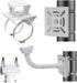 Universal Wall Mounting Bracket with 2 Loops, Vertical Pole Mount Adapter for CCTV Security Camera PTZ Dome Indoor Outdoor AP Access Point Client CPE
