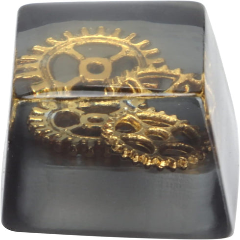 Zopsc Game Resin Keycap, Cute Custom Handmade Keycap for Game Players and Keyboard Enthusiasts, Black Gear