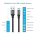 AGVEE 6ft Replacement Charger Data Cable for Garmin Nuvi GPS, TI-84 Plus/CE/C, Blue Yeti Mic, Canon IFC-400PCU, Dark