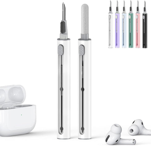 Cleaner Kit for AirPods Pro 1 2 3 Earbuds, Multi-Function Cleaning Kit with Soft Brush and Flocking Sponge Tool for