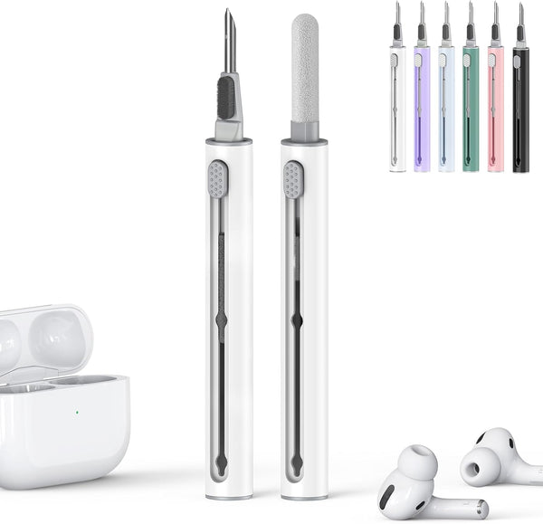 Cleaner Kit for AirPods Pro 1 2 3 Earbuds, Multi-Function Cleaning Kit with Soft Brush and Flocking Sponge Tool for