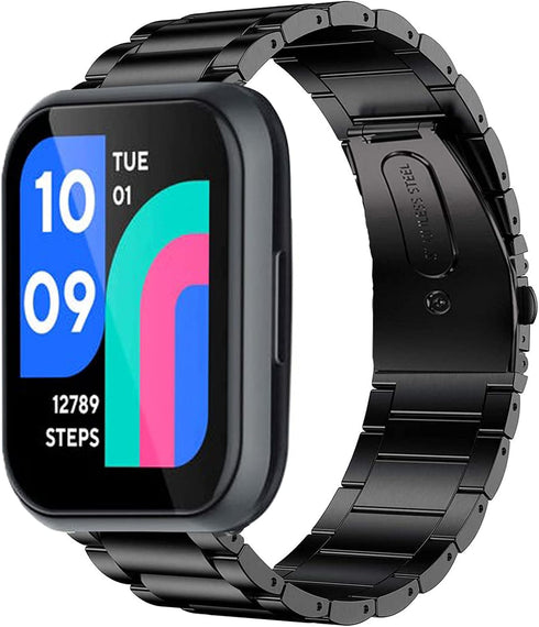 Compatible Stainless Steel Metal Replacement Straps for Wyze Watch 47mm Band, Quick Release for Wyze Watch Smartwatch