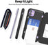 GOOSPERY Magnetic Door Bumper for iPhone 11, Protective Dual Layer Wallet Case with Card Holder - Black
