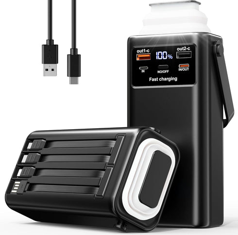 Feidyns Power Bank 52800mAh PD 35W High Capacity Battery Pack with Built-in 4