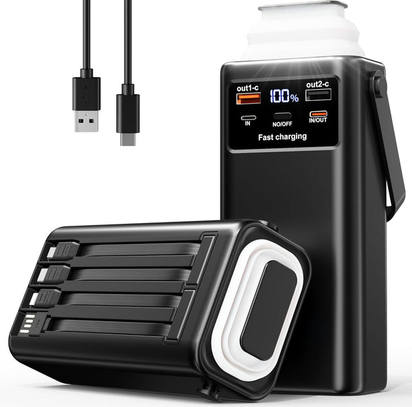 Feidyns Power Bank 52800mAh PD 35W High Capacity Battery Pack with Built-in 4