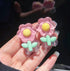 Kawaii Flower Cable Protector Cover for iPhone Charger Lightning, 3D Floral Cartoon Design, Pink for iPhone X 12 13 14