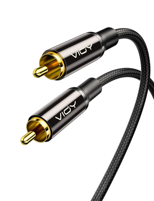 VIOY Coaxial Digital Audio Cable (6.6FT), Gold-Plated & Braided RCA Male to Male HiFi 5.1 Stereo Audio Cable