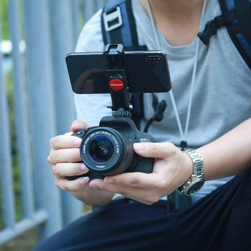 ULANZI ST-06 Camera Hot Shoe Phone Holder, Flexible Tripod Mount Adapter with Cold Shoe for Microphone LED Light