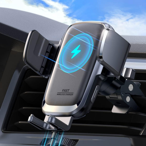 Wireless Car Charger, 15W Qi Fast Charging Auto Clamping Phone Holder, JOYROOM Mount for iPhone 14 13 12 11 Pro Max
