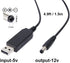 USB to 12V Adapter, 5V to 12V Step Up Power Supply Cable with DC Jack, Max Current 800mAh, 4.9ft