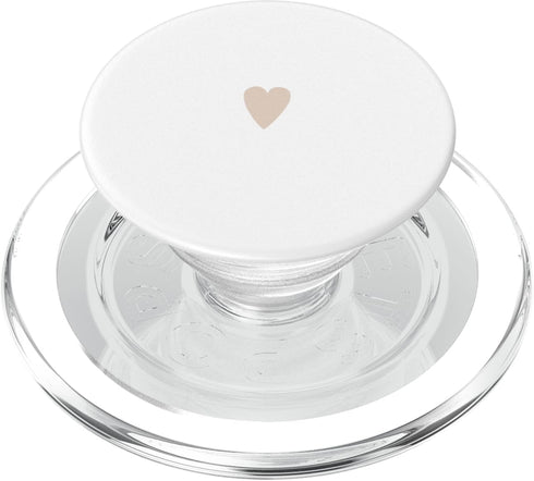 Hand Drawn Heart Design Sand/Beige/Tan Hand Drawn Heart Minimalist Love PopSockets PopGrip for MagSafe