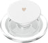 Hand Drawn Heart Design Sand/Beige/Tan Hand Drawn Heart Minimalist Love PopSockets PopGrip for MagSafe