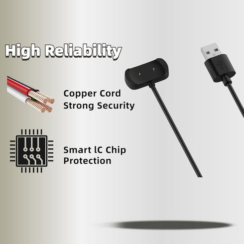 Charger for Amazfit Active A2211/T-Rex pro A2011/Pop pro - Compatible USB A Charging Cable Dock Cord 3.3ft/1M