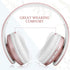 TUINYO Wireless Headphones Over Ear, Bluetooth Headphones with Microphone, Foldable Stereo Wireless Headset in Rose Gold