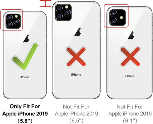 iPhone 11 Pro Case with Card Holder, Credit Card Slot Protective Wallet Case - Grey