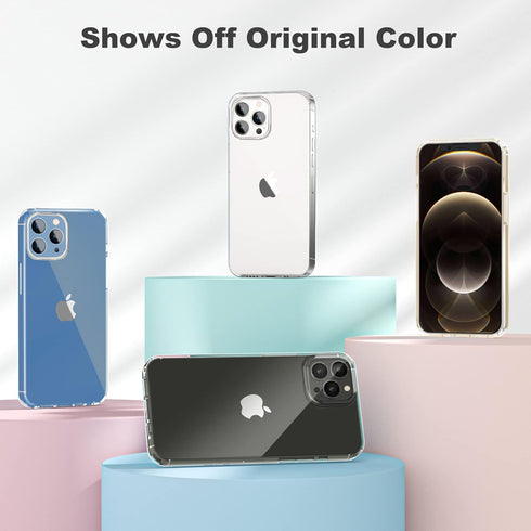 Clear Compatible Case for iPhone 12 Pro Max, Transparent Soft Shockproof Protective Slim Thin Bumper Cover