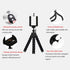 Tatibana Mini Tripod,Sponge Tripod with Phone Holder Flexible Bracket with Wireless Remote and Smartphone Clamp