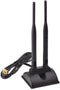 Dual Band WiFi Antenna 2.4GHz - 5.8GHz with Magnetic Base RP-SMA Connector for Wireless Router - Signal Booster