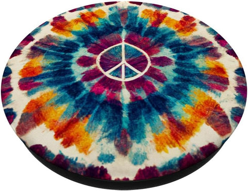 Peace Sign Tie Dye Groovy Hippie PopSockets Standard PopGrip