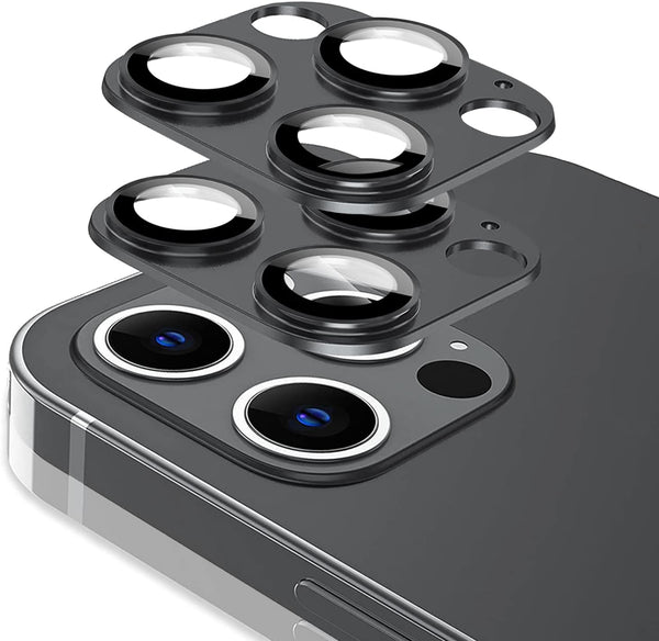 Tamoria 2 Pack Camera Lens Protector for iPhone 13 Pro/Pro Max, Metal & Tempered Glass, LIDAR Support, Anti-Explosion,