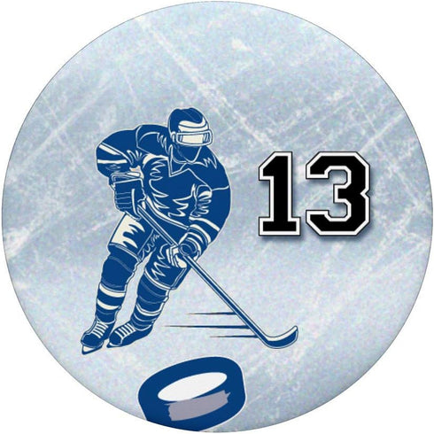 13 Hockey Number Player Design #13, PopSockets Swappable PopGrip
