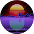 Synthwave Retrowave Synth Technology Abstract 80's Retro PopSockets PopGrip, Swappable Grip for Phones & Tablets