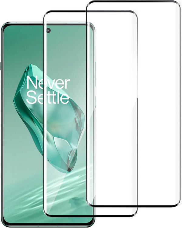 Screen Protector for Oneplus 12 5G, 9H Hardness Tempered Glass Film, Fingerprint Support, 3D Curved, Anti-Scratch