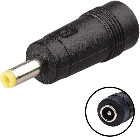 10Pcs Black Male Plug to Female Jack DC Power Connector, 4.0x1.7 mm to 5.5x2.5mm