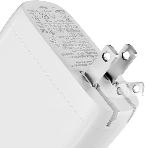 Amazon Basics 68W Two-Port GaN Wall Charger, 1 USB-C (60W) & 1 USB-A Ports (18W) for Laptops, Tablets & Phones