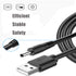 FitTurn 5V DC Power Cord USB to DC 3.5mm x 1.35mm Barrel Jack Adapter Connector Charging Cable (Black)