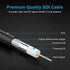 SDI Cable BNC Cable 75 Ohm BNC Jumper 30FT Low Loss BNC Male to Male Connector Extension Coax Cable for CCTV Cameras
