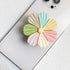 Universal Phone Ring Holder, Collapsible Colored Flower Grip and Stand for Phones and Tablets, Pack of 2
