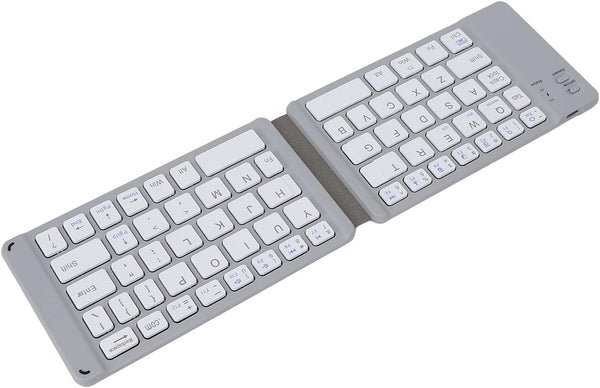 PUSOKEI Foldable Keyboard, Portable BT3.0 Fast Typing Silent Mini Keyboard with 120mAh Battery
