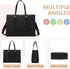 LOVEVOOK Laptop Bag for Women, 15.6 Inch Canvas Laptop Tote Bag, Large Capacity Work Bag with Clutch Purse, Computer
