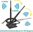 Dual Band WiFi Antenna 2.4GHz - 5.8GHz with Magnetic Base RP-SMA Connector for Wireless Router - Signal Booster